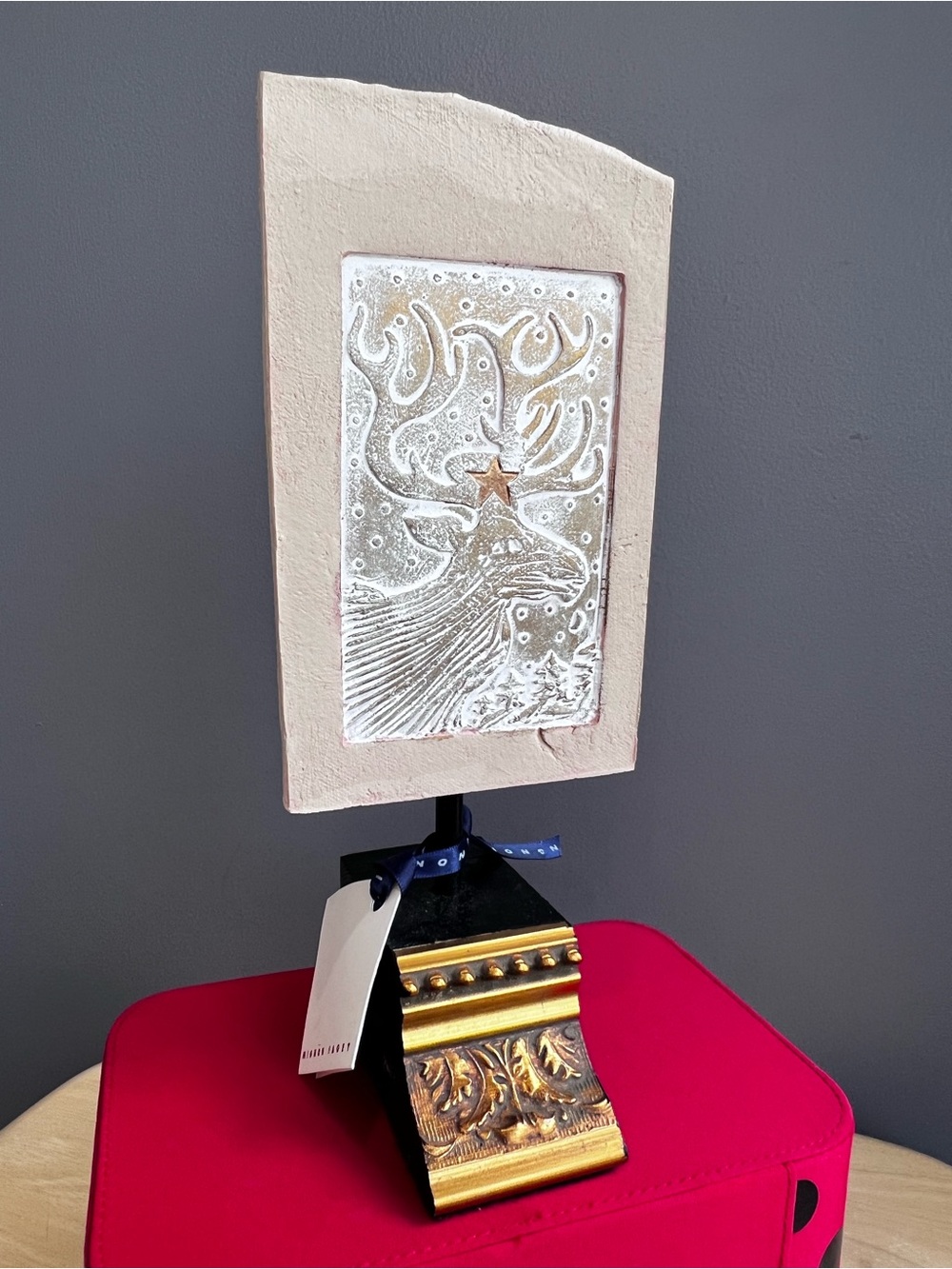 Original work by artist Tazewell Sidney Morton III (1935–2019) Reindeer Relief
